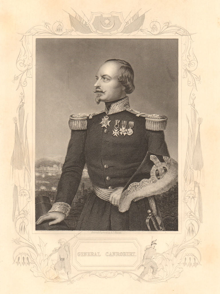 CRIMEAN WAR. Marshal François Marcellin Certain de Canrobert 1860 old print